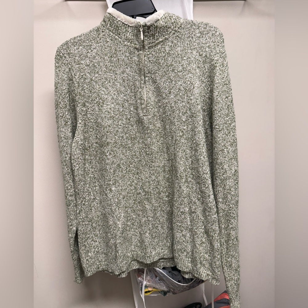 Woolrich Men's Olive Zip-Up Sweater